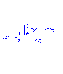 [{F(t) = 0}, {R(t) = _C1*exp(t)}], [{F(t) = RootOf(...